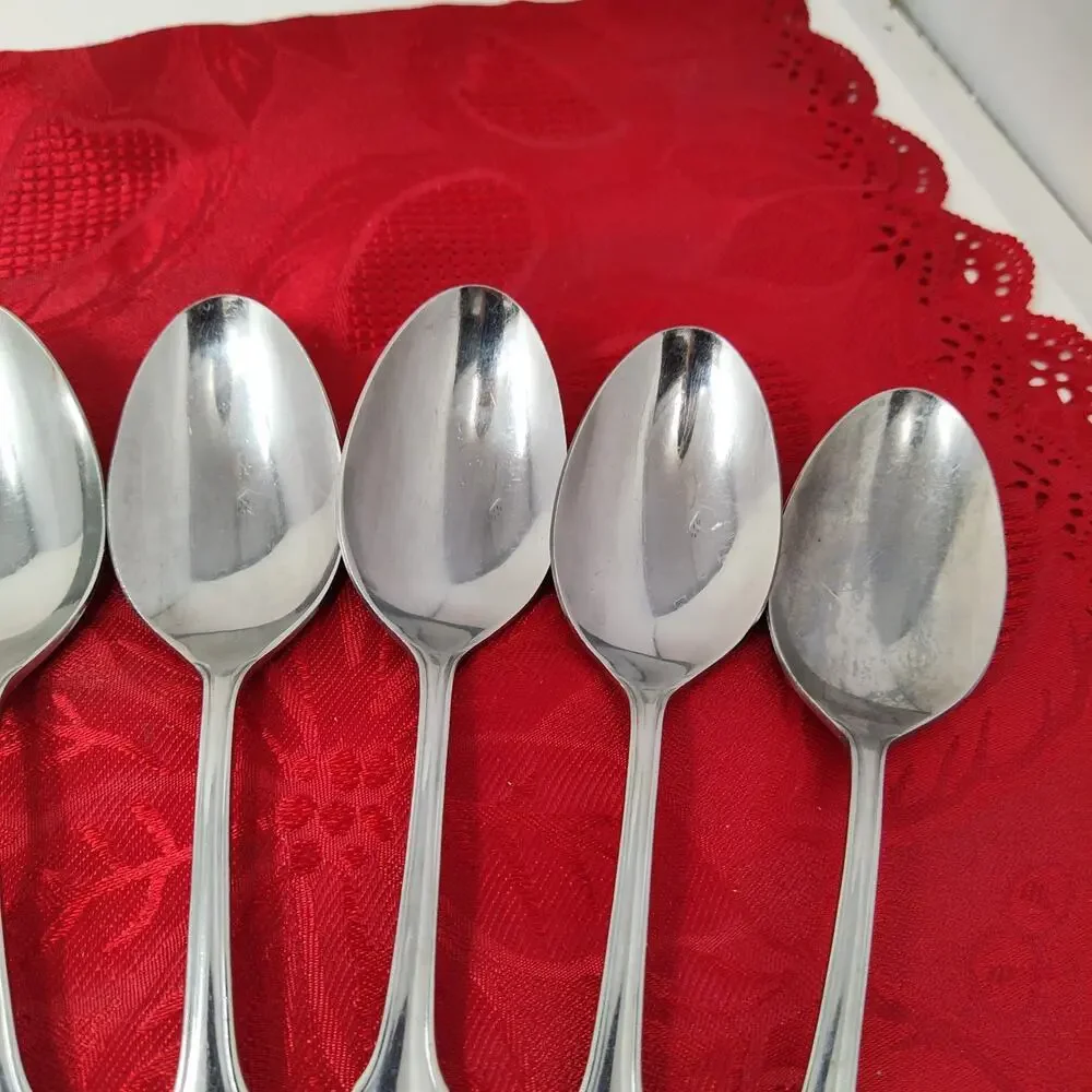 8X Tbsp Colonial Shell Stainless Table Spoons Korea